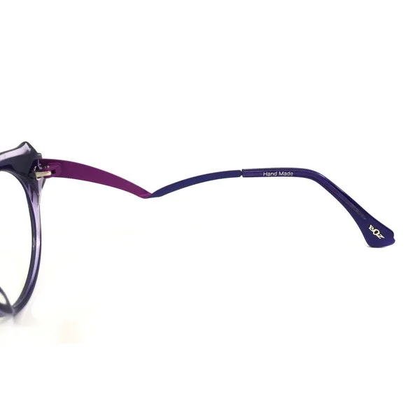 BOZ Eyeglasses Frames EDITH 0070 Black Noir Purple with Stone Amethyst 48-20-140 - Picture 6 of 11